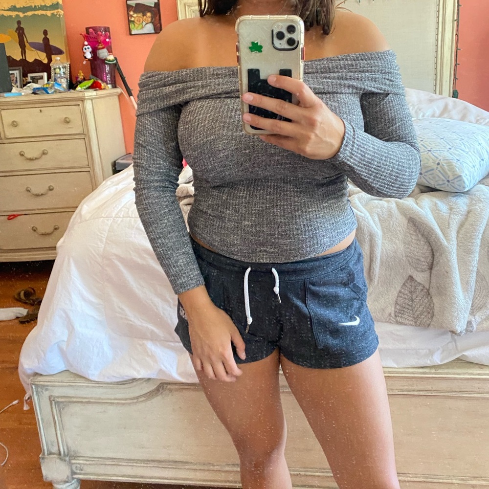 Over the shoulder sweater shirt